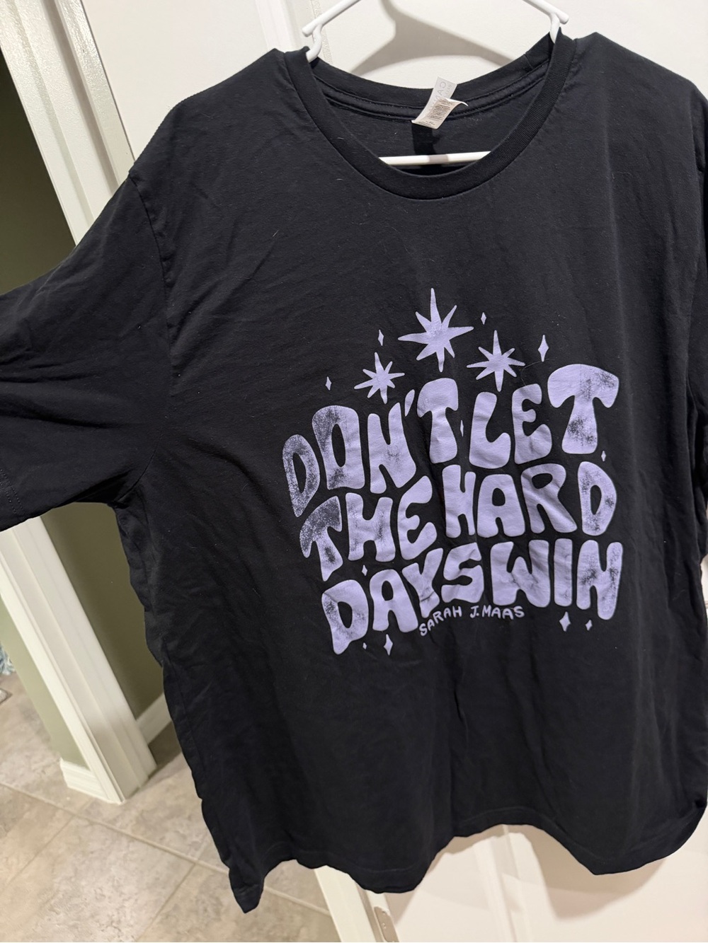 Bella Canvas Black Tee with Lavender Graphic